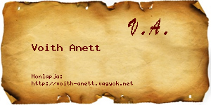 Voith Anett névjegykártya